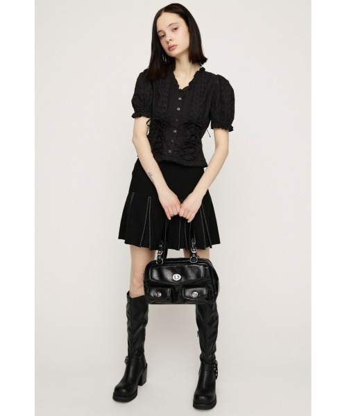SLY(スライ)の「COTTON LACE LACE UP BL コットンレースレースアップブラウス 春服 夏服(シャツ/ブラウス・レディース・オフホワイト/ライトブルー/ブラック・FREE)」の16枚目の写真