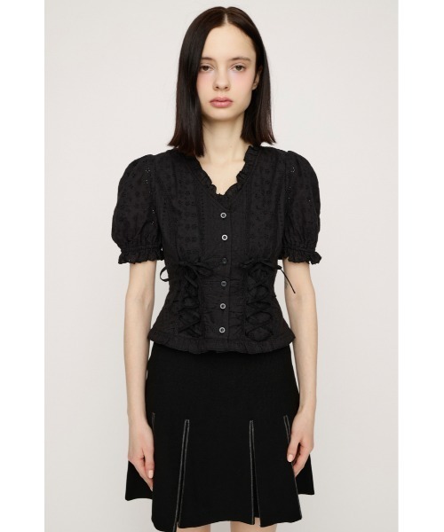 SLY(スライ)の「COTTON LACE LACE UP BL コットンレースレースアップブラウス 春服 夏服(シャツ/ブラウス・レディース・オフホワイト/ライトブルー/ブラック・FREE)」の18枚目の写真