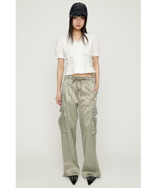 SLY(スライ)の「COTTON LACE LACE UP BL コットンレースレースアップブラウス 春服 夏服(シャツ/ブラウス・レディース・オフホワイト/ライトブルー/ブラック・FREE)」の21枚目の写真