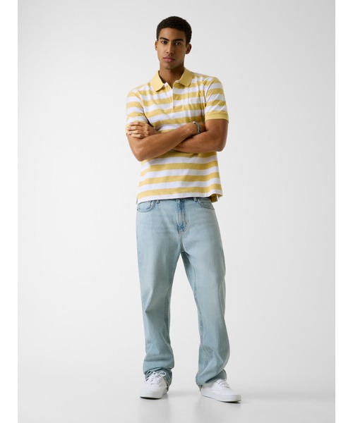 GUESS JEANS（ゲスジーンズ）の「GUESS JEANS STRIPES Polo ポロシャツ（ポロシャツ・メンズ・ホワイト×イエロー/ホワイト×グリーン・X-LARGE/LARGE/MEDIUM/SMALL/XX-LARGE）」の9枚目の写真