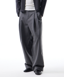 LEARVE（ルアブ）の「シェルビーシャドーストライプダブルプリーツスラックスグレー（スラックス）」