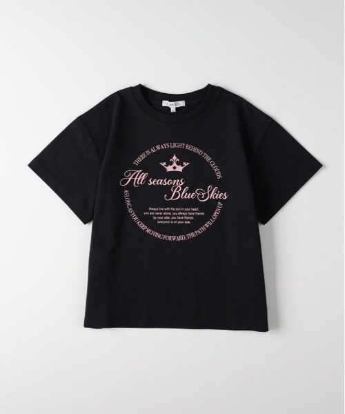 Right-on(ライトオン)の「VIVIAN BLUE(ヴィヴィアンブルー)ロゴプリントTシャツ(Tシャツ/カットソー・キッズ・ブラック/ホワイト・110/120/130/140/150/160)」の11枚目の写真