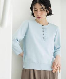 OPAQUE.CLIP | フリルヘンリーネックニット【洗濯機OK/抗ピル】(ニット/セーター)