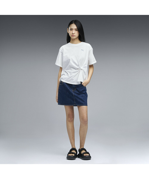 PUMA（プーマ）の「PUMA プーマ ウィメンズ ESS エレベーテッド クール フロント ノット 半袖 T（Tシャツ/カットソー・レディース・ホワイト/レッド系その他2/ブラック・X-LARGE/SMALL/MEDIUM/LARGE）」の13枚目の写真