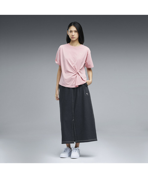 PUMA（プーマ）の「PUMA プーマ ウィメンズ ESS エレベーテッド クール フロント ノット 半袖 T（Tシャツ/カットソー・レディース・ホワイト/レッド系その他2/ブラック・X-LARGE/SMALL/MEDIUM/LARGE）」の21枚目の写真