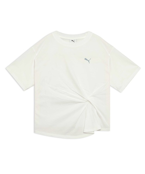 PUMA（プーマ）の「PUMA プーマ ウィメンズ ESS エレベーテッド クール フロント ノット 半袖 T（Tシャツ/カットソー・レディース・ホワイト/レッド系その他2/ブラック・X-LARGE/SMALL/MEDIUM/LARGE）」の2枚目の写真