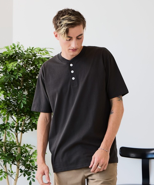 UNIIT(ユニット)の「【ZERO STAIN/ゼロステイン】汗染みの目立ちにくいTシャツ ZEROSTAIN ヘンリーネックTシャツ 防汚 UVカット 綿タッチ・厚手(Tシャツ/カットソー・メンズ・ブラック/オフホワイト/スミクロ/ホワイト・X-LARGE/LARGE/MEDIUM)」の21枚目の写真