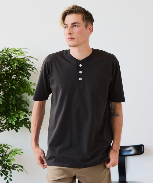 UNIIT(ユニット)の「【ZERO STAIN/ゼロステイン】汗染みの目立ちにくいTシャツ ZEROSTAIN ヘンリーネックTシャツ 防汚 UVカット 綿タッチ・厚手(Tシャツ/カットソー・メンズ・ブラック/オフホワイト/スミクロ/ホワイト・X-LARGE/LARGE/MEDIUM)」の22枚目の写真