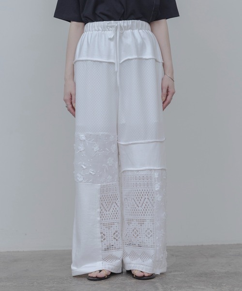 Eimee Law（エイミーロウ）の「4TEX切替リラックスパンツ（その他パンツ・レディース・オフホワイト/ベージュ系/ブラック・FREE）」の22枚目の写真