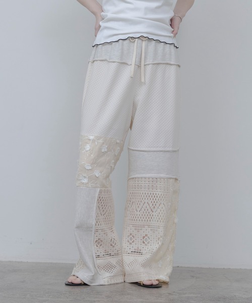 Eimee Law（エイミーロウ）の「4TEX切替リラックスパンツ（その他パンツ・レディース・オフホワイト/ベージュ系/ブラック・FREE）」の17枚目の写真