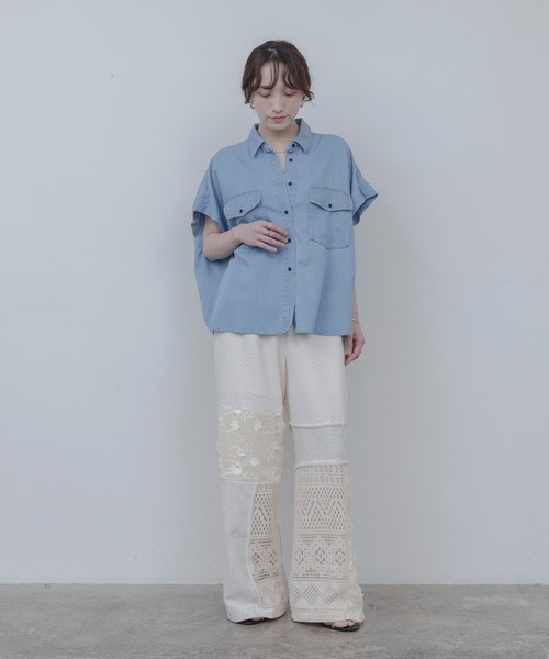 Eimee Law（エイミーロウ）の「4TEX切替リラックスパンツ（その他パンツ・レディース・オフホワイト/ベージュ系/ブラック・FREE）」の18枚目の写真