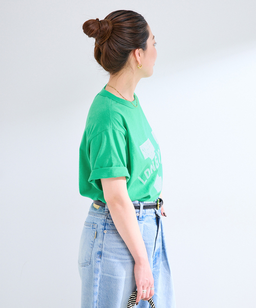 Champion（チャンピオン）の「Champion / チャンピオン 別注 LOGO T-SHIRTS（Tシャツ/カットソー・レディース・イエロー/レッド/グリーン/ホワイト/ブルー・FREE）」の17枚目の写真