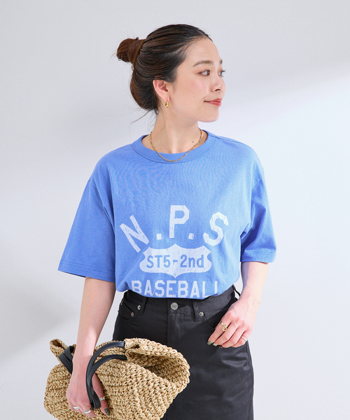 Champion（チャンピオン）の「Champion / チャンピオン 別注 LOGO T-SHIRTS（Tシャツ/カットソー・レディース・イエロー/レッド/グリーン/ホワイト/ブルー・FREE）」の22枚目の写真