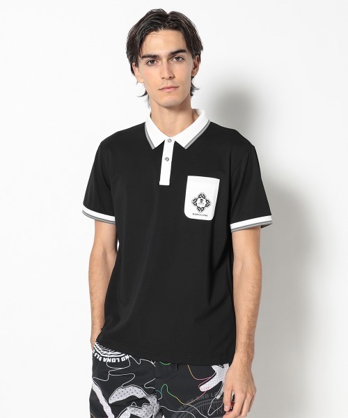 MARK & LONA(マークアンドロナ)の「Stela Patch Pocket Stretch Piqué Polo | MEN(ポロシャツ・メンズ・ブラック・48)」の1枚目の写真