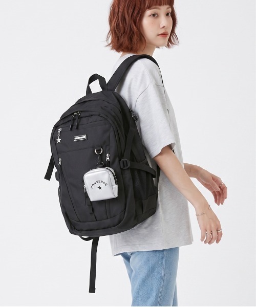 CONVERSE(コンバース)の「CONVERSE/コンバース RUBBER PATCH BACKPACK(バックパック/リュック・メンズ・シルバー・FREE)」の1枚目の写真