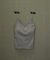 lawgy（ラウジー）の「v neck lace thin string cami / vネックレーススィンストリングキャミ（キャミソール）」