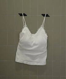 lawgy（ラウジー）の「v neck lace thin string cami / vネックレーススィンストリングキャミ（キャミソール）」