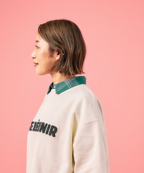 LEPSIM(レプシィム)の「裏毛ラメ相良刺繍5分袖T 663950(Tシャツ/カットソー・レディース・オフホワイト/グレー/ブラック・FREE)」の9枚目の写真