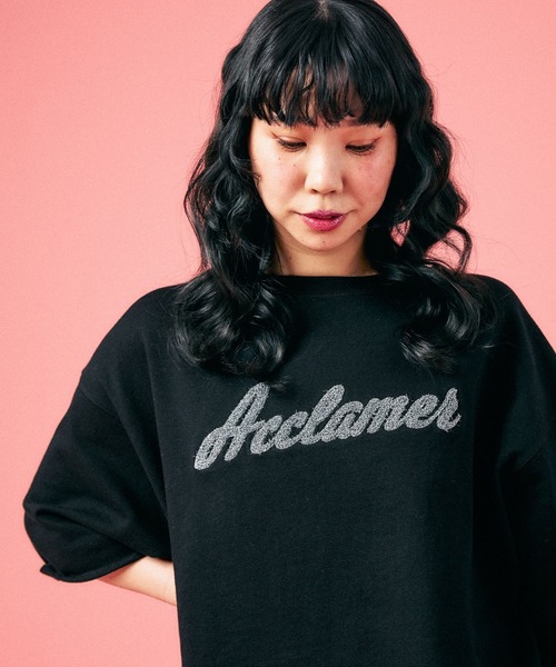 LEPSIM(レプシィム)の「裏毛ラメ相良刺繍5分袖T 663950(Tシャツ/カットソー・レディース・オフホワイト/グレー/ブラック・FREE)」の15枚目の写真