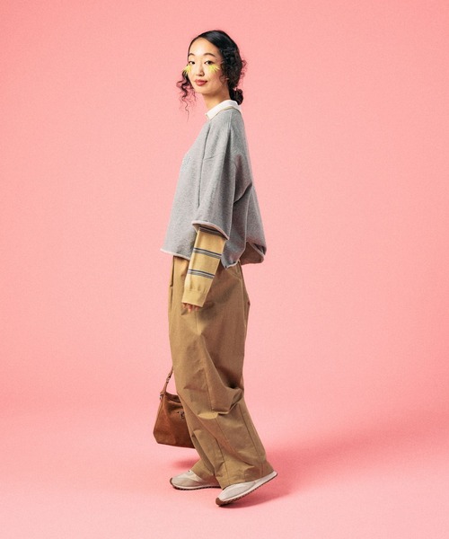 LEPSIM(レプシィム)の「裏毛ラメ相良刺繍5分袖T 663950(Tシャツ/カットソー・レディース・オフホワイト/グレー/ブラック・FREE)」の18枚目の写真
