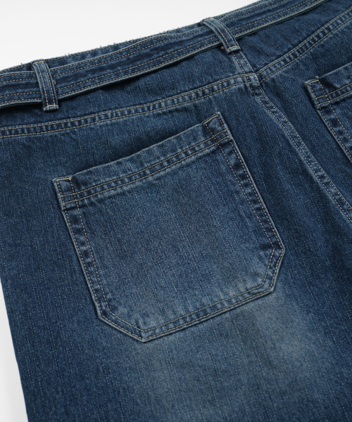 FRIZMWORKS（フリズムワークス）の「LYOCELL BELTED DENIM SHORTS _ MID BLUE（その他パンツ・メンズ・その他・SMALL/LARGE/MEDIUM/X-LARGE）」の2枚目の写真