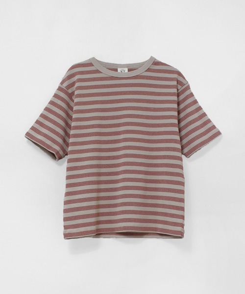 RNA-N(アールエヌエーエヌ)の「M2666 コットンフライスボーダーT(Tシャツ/カットソー・レディース・ブラウン/チャコール/グレイッシュベージュ・FREE)」の3枚目の写真