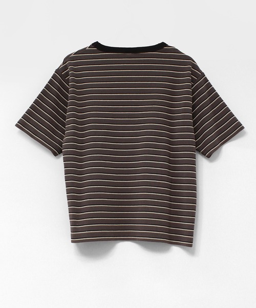 RNA-N(アールエヌエーエヌ)の「M2666 コットンフライスボーダーT(Tシャツ/カットソー・レディース・ブラウン/チャコール/グレイッシュベージュ・FREE)」の19枚目の写真