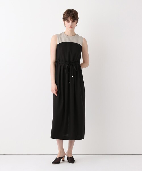 allureville（アルアバイル）の「切替ドロストＩラインワンピース（ワンピース・レディース・ブラック・1/2）」の2枚目の写真