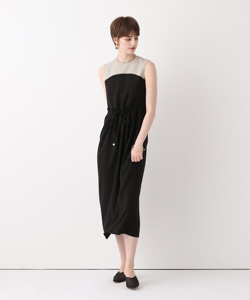 allureville（アルアバイル）の「切替ドロストＩラインワンピース（ワンピース・レディース・ブラック・1/2）」の3枚目の写真