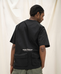 Woven Logo Back Pocket T-Shirt - Black