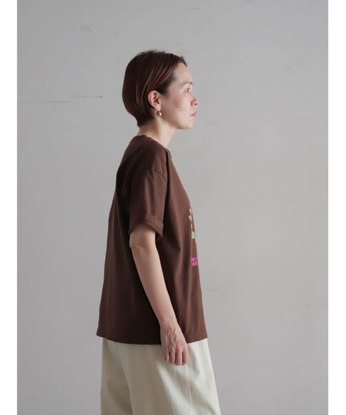 FIL DE FER(フィルデフェール)の「【予約】三つ編みPT ワイドTEE(Tシャツ/カットソー・レディース・ダークブラウン/カーキ/ホワイト・FREE)」の12枚目の写真