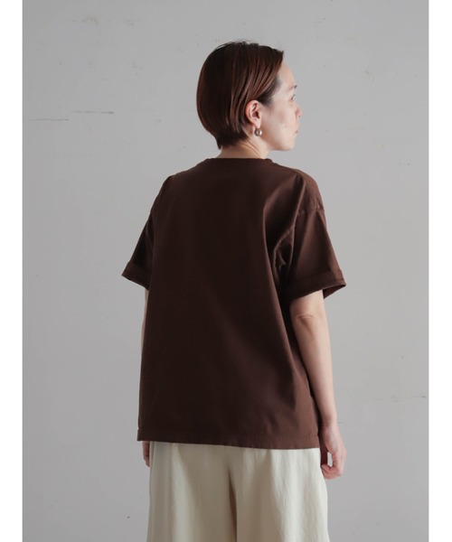 FIL DE FER(フィルデフェール)の「【予約】三つ編みPT ワイドTEE(Tシャツ/カットソー・レディース・ダークブラウン/カーキ/ホワイト・FREE)」の13枚目の写真