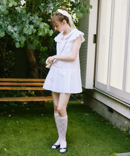 idem(イデム)の「double collar sailor onepiece / セーラーカラーミニワンピース(ワンピース・レディース・ネイビー/ホワイト・FREE)」の14枚目の写真