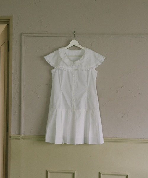 idem(イデム)の「double collar sailor onepiece / セーラーカラーミニワンピース(ワンピース・レディース・ネイビー/ホワイト・FREE)」の5枚目の写真