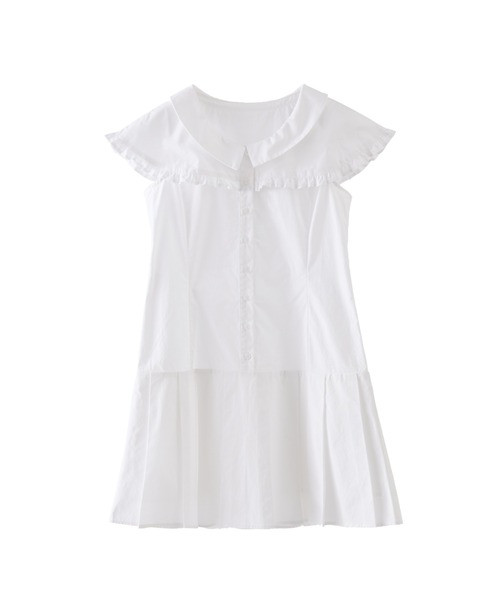 idem(イデム)の「double collar sailor onepiece / セーラーカラーミニワンピース(ワンピース・レディース・ネイビー/ホワイト・FREE)」の16枚目の写真