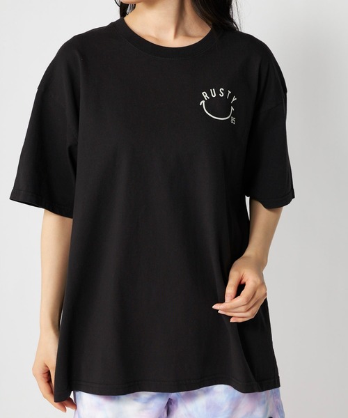 RUSTY(ラスティ)の「ラスティ RUSTY ハンソデTシャツ ラスティ(Tシャツ/カットソー・レディース・ホワイト/ブラック/ブルー/ベージュ・M/L)」の3枚目の写真