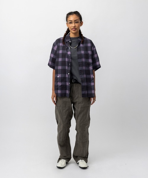 UNION（UNION TOKYO）（ユニオン）の「UNION TOKYO DEANE SS SHIRT ユニオントーキョー シャツ（シャツ/ブラウス・メンズ・ダークブラウン/パープル・S/M/L/XL）」の11枚目の写真