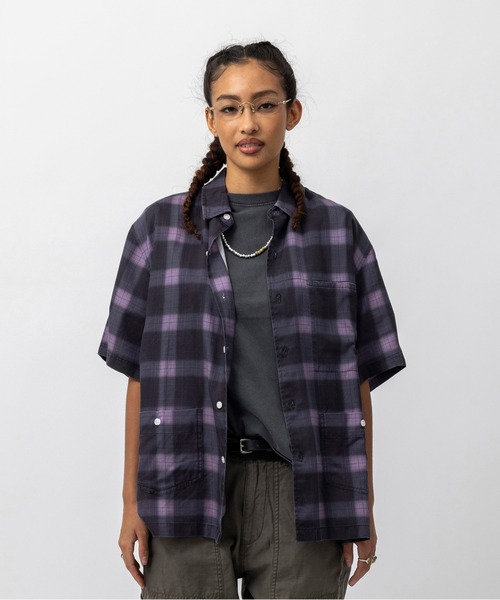UNION（UNION TOKYO）（ユニオン）の「UNION TOKYO DEANE SS SHIRT ユニオントーキョー シャツ（シャツ/ブラウス・メンズ・ダークブラウン/パープル・S/M/L/XL）」の13枚目の写真