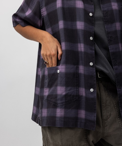 UNION（UNION TOKYO）（ユニオン）の「UNION TOKYO DEANE SS SHIRT ユニオントーキョー シャツ（シャツ/ブラウス・メンズ・ダークブラウン/パープル・S/M/L/XL）」の15枚目の写真