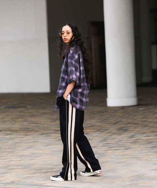 UNION（UNION TOKYO）（ユニオン）の「UNION TOKYO DEANE SS SHIRT ユニオントーキョー シャツ（シャツ/ブラウス・メンズ・ダークブラウン/パープル・S/M/L/XL）」の3枚目の写真