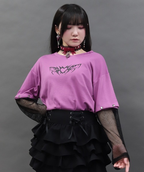 セール】2way袖メッシュPO（Tシャツ/カットソー）｜NIBBLE