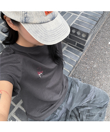 CHERRY GRAPHIC SHORT SLEEVE T-SHIRT-4COLOR