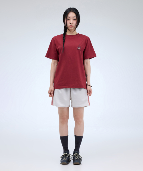 PORTERNA(ポルテナ)の「CHERRY GRAPHIC SHORT SLEEVE T-SHIRT-4COLOR(Tシャツ/カットソー・レディース・チャコールグレー/Beige/アイボリー/レッド・OS)」の5枚目の写真