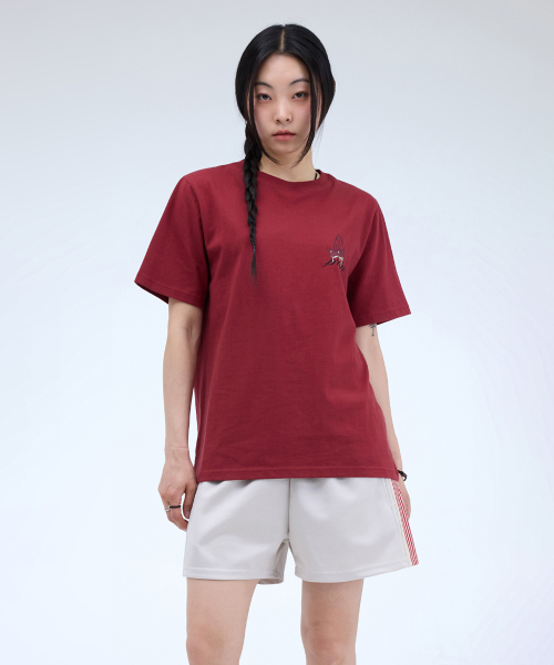PORTERNA(ポルテナ)の「CHERRY GRAPHIC SHORT SLEEVE T-SHIRT-4COLOR(Tシャツ/カットソー・レディース・チャコールグレー/Beige/アイボリー/レッド・OS)」の8枚目の写真