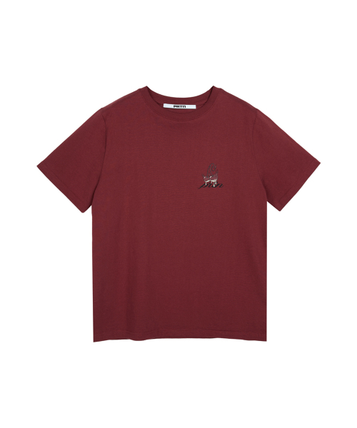 PORTERNA(ポルテナ)の「CHERRY GRAPHIC SHORT SLEEVE T-SHIRT-4COLOR(Tシャツ/カットソー・レディース・チャコールグレー/Beige/アイボリー/レッド・OS)」の18枚目の写真