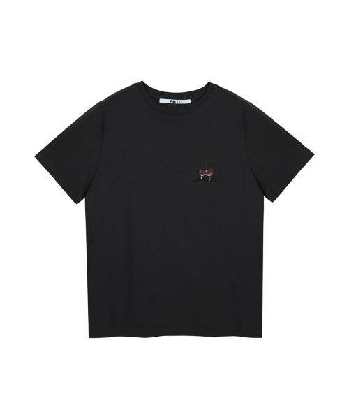 PORTERNA(ポルテナ)の「CHERRY GRAPHIC SHORT SLEEVE T-SHIRT-4COLOR(Tシャツ/カットソー・レディース・チャコールグレー/Beige/アイボリー/レッド・OS)」の19枚目の写真