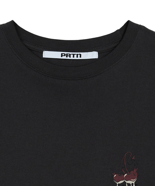 PORTERNA(ポルテナ)の「CHERRY GRAPHIC SHORT SLEEVE T-SHIRT-4COLOR(Tシャツ/カットソー・レディース・チャコールグレー/Beige/アイボリー/レッド・OS)」の21枚目の写真