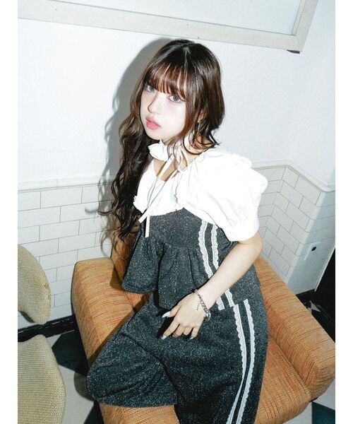 jouetie(ジュエティ)の「【MINAMI×jouetie】ラメスウェットパンツ(その他パンツ・レディース・ブラック/グレー・MEDIUM)」の7枚目の写真