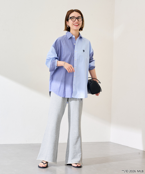 FRAMeWORK（フレームワーク）の「MEAN MACHINE AGE MLB 別注SLACKS SWEATパンツ（スウェットパンツ・レディース・ブラウン/チャコールグレー・MEDIUM/SMALL）」の17枚目の写真