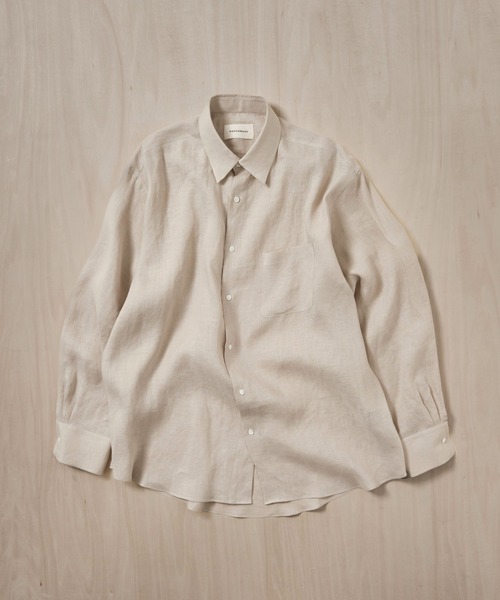 markaware(マーカウェア)の「【MARKAWARE/マーカウェア】COMFORT FIT SHIRT/HEMP(シャツ/ブラウス・メンズ・ブラック/ベージュ・2/1)」の6枚目の写真